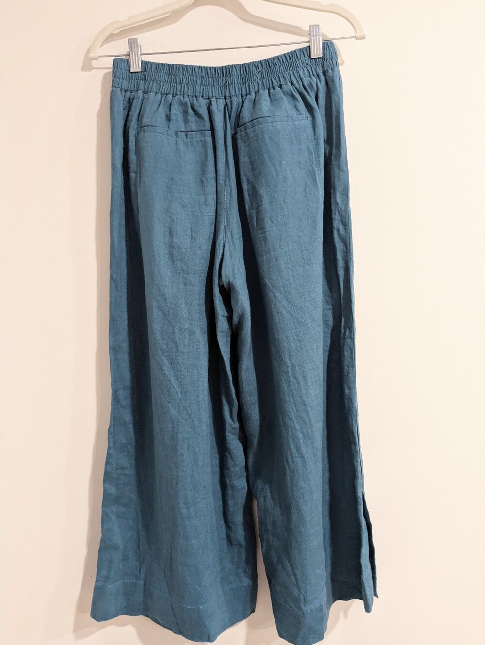 Athleta Playa Linen Wide Crop Pant In Borealis Green - Picture 5 of 7